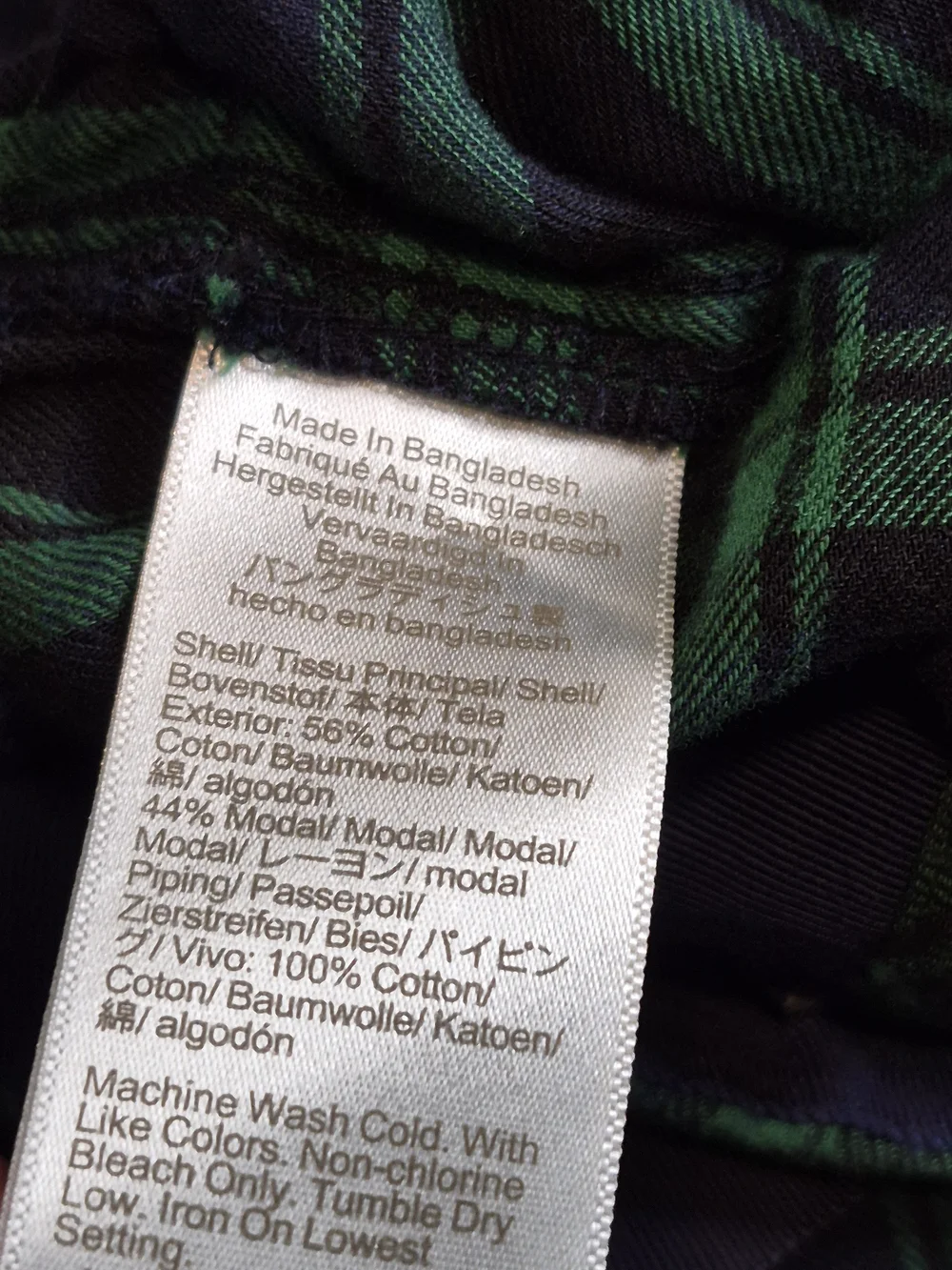 J. Crew Green and Navy Plaid Jogger Pants 4664/4
